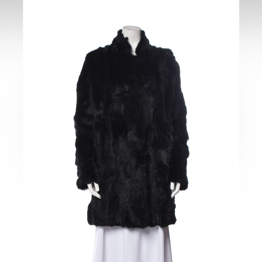 ADRIENNE LANDAU RABBIT FUR COAT
